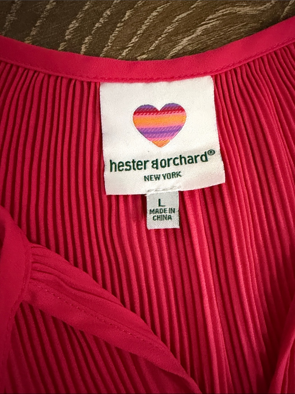 Pink Pleated Peasant Blouse - Large - Picture 2 of 3